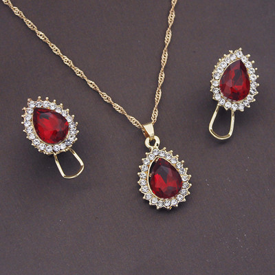 Madingi krištolo pakabukai karolių auskarų rinkiniai moterims papuošalų rinkinys vestuvinių vestuvinių auskarų karolių rinkinys