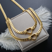 ZMFashion Set de bijuterii din oțel inoxidabil placat cu aur, rezistent la apă, pentru femei