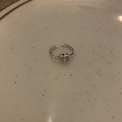 Opalni nepravilni prsten od prirodnog kamena s bijelim opalom Estetski Egirl šuplji prstenovi za žene Y2K trendovski prsten Kreativan nakit za prste