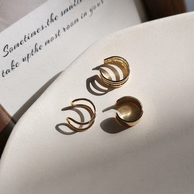 LATS Nježni cirkon, slatke naušnice s kopčom, manžeta za uho s kopčom bez piercinga, lažno uho od hrskavice za žene, modni nakit 2022.