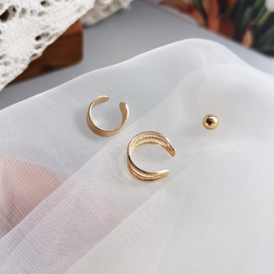 LATS Nježni cirkon, slatke naušnice s kopčom, manžeta za uho s kopčom bez piercinga, lažno uho od hrskavice za žene, modni nakit 2022.