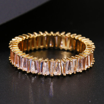 Модни луксозни годежни пръстени с кубичен цирконий за жени Маркиза Кристал сватбен пръстен Парти бижута Подарък