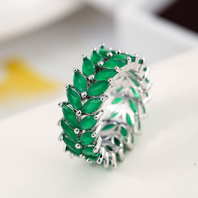 Модни луксозни годежни пръстени с кубичен цирконий за жени Маркиза Кристал сватбен пръстен Парти бижута Подарък