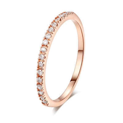ZHOUYANG Love Inele drăguțe de logodnă de nuntă pentru femei Micro Pave CZ Crystal Sliver Color Dainty Inel Bijuterii de modă Toate dimensiunile
