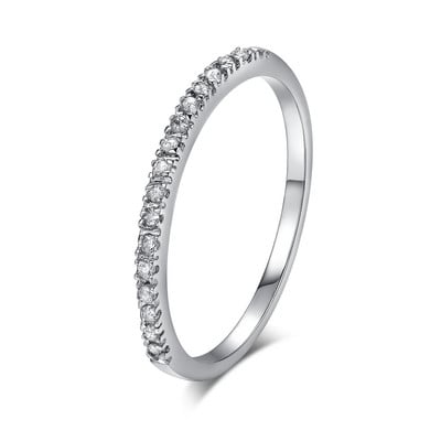 ZHOUYANG Love Inele drăguțe de logodnă de nuntă pentru femei Micro Pave CZ Crystal Sliver Color Dainty Inel Bijuterii de modă Toate dimensiunile