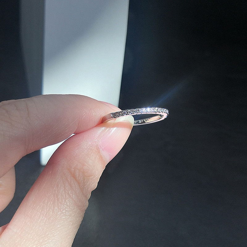 ZHOUYANG Love Inele drăguțe de logodnă de nuntă pentru femei Micro Pave CZ Crystal Sliver Color Dainty Inel Bijuterii de modă Toate dimensiunile