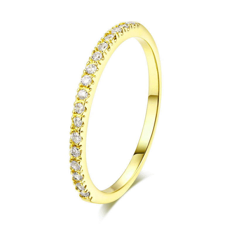 ZHOUYANG Love Inele drăguțe de logodnă de nuntă pentru femei Micro Pave CZ Crystal Sliver Color Dainty Inel Bijuterii de modă Toate dimensiunile