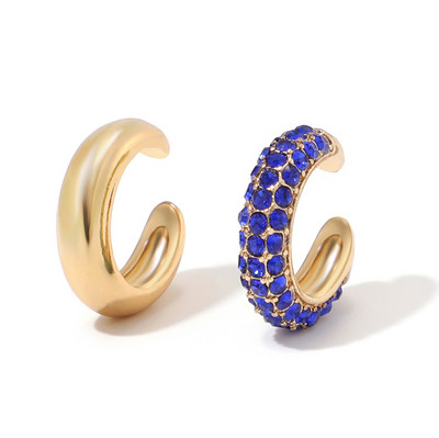 2022 új divatos gyöngy fülmandzsetta Bohemia egymásra rakható C alakú CZ strasszos kis füldugók csíptetős fülbevalók nőknek esküvői ékszerek