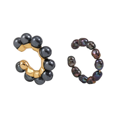 2022 új divatos gyöngy fülmandzsetta Bohemia egymásra rakható C alakú CZ strasszos kis füldugók csíptetős fülbevalók nőknek esküvői ékszerek