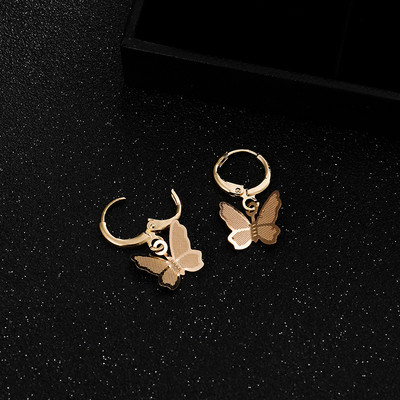 Duge leptir naušnice s kićankama Srebrne boje 2020. Modne viseće ženske naušnice Ljetni nakit Poklon za zabavu za djevojke