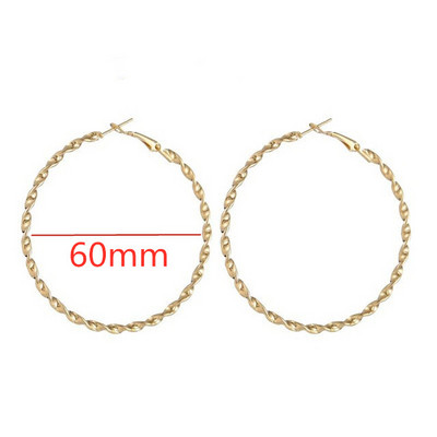 40 mm 60 mm 70 mm 80 mm преувеличават големи гладки кръгли обеци с обръч Brincos Прости парти кръгли обеци за жени Бижута