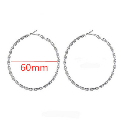 40 mm 60 mm 70 mm 80 mm преувеличават големи гладки кръгли обеци с обръч Brincos Прости парти кръгли обеци за жени Бижута