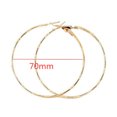 40 mm 60 mm 70 mm 80 mm преувеличават големи гладки кръгли обеци с обръч Brincos Прости парти кръгли обеци за жени Бижута