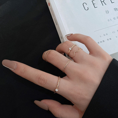 Set de inele punk din metal cu fluture la modă pentru femei, fete, bijuterii de petrecere, cadouri, accesorii de modă, cataramă, inel pentru degetul arătător pentru femei