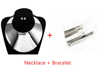 Liffly African Big Chokers Colier pentru femei Statement Metal Geometric Guler Colier Brățară Indian Party Bijuterii Seturi