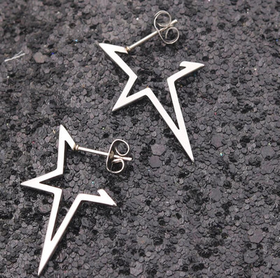 Oly2u Big Star Earrings Punk Stud Earrings Simplicity Rozsdamentes acél fülbevaló Női Ékszer 2019 Nagyker Oorbellen
