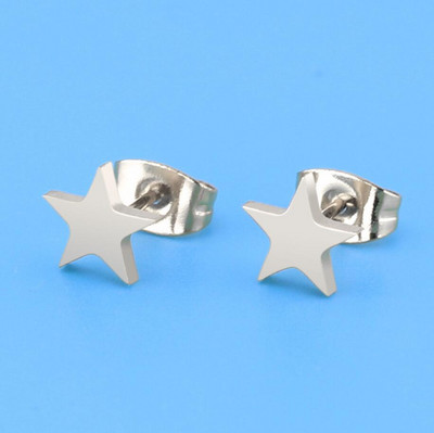 Oly2u Big Star Earrings Punk Stud Earrings Simplicity Rozsdamentes acél fülbevaló Női Ékszer 2019 Nagyker Oorbellen