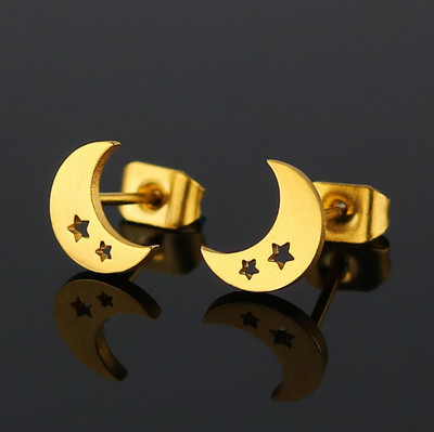 Oly2u Big Star Earrings Punk Stud Earrings Simplicity Rozsdamentes acél fülbevaló Női Ékszer 2019 Nagyker Oorbellen