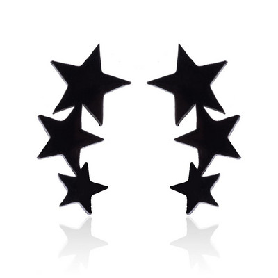 Oly2u Big Star Earrings Punk Stud Earrings Simplicity Rozsdamentes acél fülbevaló Női Ékszer 2019 Nagyker Oorbellen