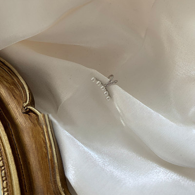 Cercei cu clemă în cruce de modă pentru femei, fete, perle drăguțe din zirconiu cubic, manșetă pentru cartilaj urechi fără piercing Set de bijuterii