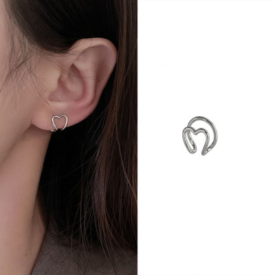 Cercei cu clemă în cruce de modă pentru femei, fete, perle drăguțe din zirconiu cubic, manșetă pentru cartilaj urechi fără piercing Set de bijuterii