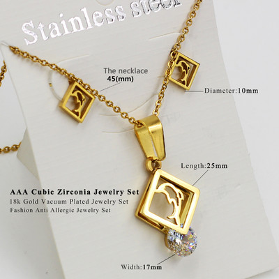 cccam spain 2023stable kerek, nagy fa mintás medál nyaklánc és fülbevaló szett rozsdamentes acél ékszerkészlet nőknek ajándék