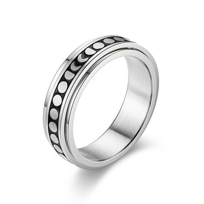 Nou inel rotativ de cuplu din oțel inoxidabil de înaltă calitate, inele rotative cu lanț spinner pentru femei, bărbați, bijuterii punk, cadou de petrecere