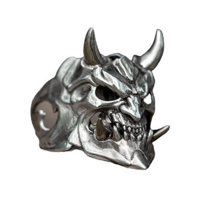 Retro Punk Muški Prsten Demonski Kostur Hip Hop Rock Lokomotiva Prsten Titan Čelična Legura Drevna Srebrna Boja Prsten Ženski Nakit