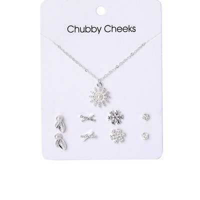 VKME koreai női fülbevaló kereszt nyaklánc ékszer készletek női divatékszer 2021 kristály szív fülbevaló