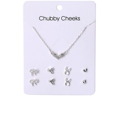 VKME koreai női fülbevaló kereszt nyaklánc ékszer készletek női divatékszer 2021 kristály szív fülbevaló