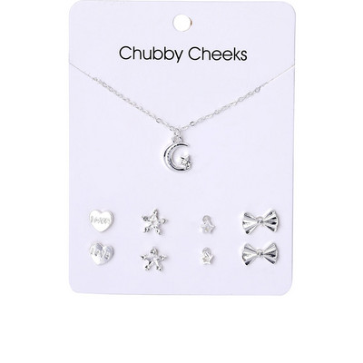 VKME koreai női fülbevaló kereszt nyaklánc ékszer készletek női divatékszer 2021 kristály szív fülbevaló