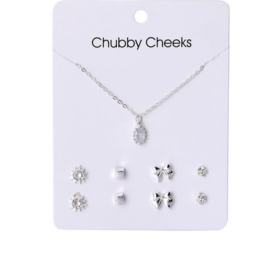 VKME koreai női fülbevaló kereszt nyaklánc ékszer készletek női divatékszer 2021 kristály szív fülbevaló