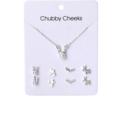 VKME koreai női fülbevaló kereszt nyaklánc ékszer készletek női divatékszer 2021 kristály szív fülbevaló