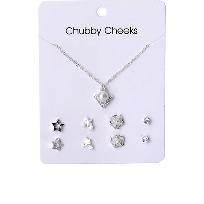 VKME koreai női fülbevaló kereszt nyaklánc ékszer készletek női divatékszer 2021 kristály szív fülbevaló