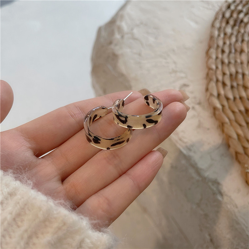 Cercei cu cerc acrilic pentru femei 2021, la modă nouă, cercei cu șuruburi, tendință retro, cercei cu inel elegant, în tendință pentru femei