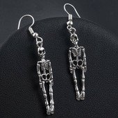 Cercei cu craniu cu schelet de Halloween de epocă pentru femei Bijuterii Cadouri de petrecere Aretes De Mujer Modernos 2021