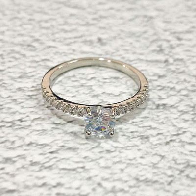 Ekopdee Luxury Band cirkon gyűrűk nőknek Eternity Promise CZ Crystal ujjgyűrű eljegyzési ékszer esküvői ékszer forró eladó szerelmi ajándék