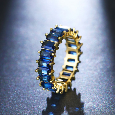 Ekopdee Luxury Band cirkon gyűrűk nőknek Eternity Promise CZ Crystal ujjgyűrű eljegyzési ékszer esküvői ékszer forró eladó szerelmi ajándék