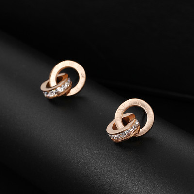 Prabangus elegantiškas nerūdijančio plieno romėniškais skaitmenimis papuošalų rinkinys moterims krištolo auskarų karolių rinkinys dovanų dėžutė