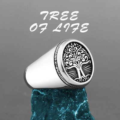 Nordic Viking Inel din oțel inoxidabil Ancoră Busolă Arborele vieții Viking Rune Wolf Bărbați și femei Inel Fabrică de bijuterii cu ridicata