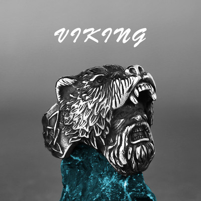 Nordic Viking Inel din oțel inoxidabil Ancoră Busolă Arborele vieții Viking Rune Wolf Bărbați și femei Inel Fabrică de bijuterii cu ridicata