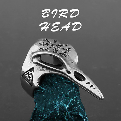 Nordic Viking Inel din oțel inoxidabil Ancoră Busolă Arborele vieții Viking Rune Wolf Bărbați și femei Inel Fabrică de bijuterii cu ridicata