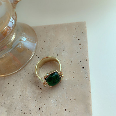 AOMU Inele cu strass cu cristale placate cu aur, baroc, vintage, colorate, geometrice, neregulate, franceze, din aur, pentru femei