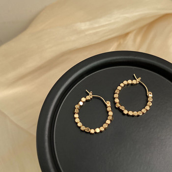Σκουλαρίκια με στρογγυλό κύκλο για γυναίκες από ανοξείδωτο ατσάλι Golden Statement Metal Earring 2022 Trend Party Jewelry Couple Gift brinco