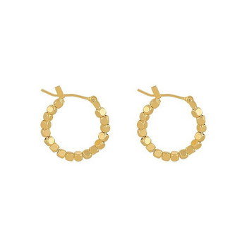 Σκουλαρίκια με στρογγυλό κύκλο για γυναίκες από ανοξείδωτο ατσάλι Golden Statement Metal Earring 2022 Trend Party Jewelry Couple Gift brinco