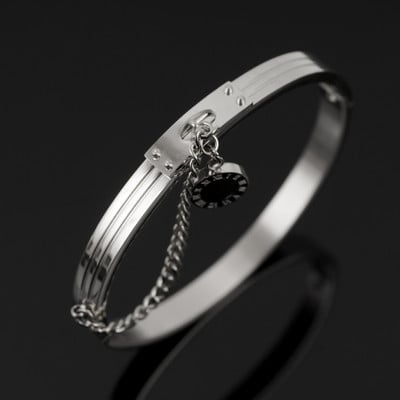 Luksuzni nakit poznatih marki za žene i muškarce Crni okrugli nehrđajući čelik s rimskim brojevima Narukvice i privjesci Popularna narukvica