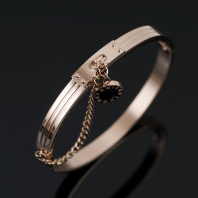 Luksuzni nakit poznatih marki za žene i muškarce Crni okrugli nehrđajući čelik s rimskim brojevima Narukvice i privjesci Popularna narukvica