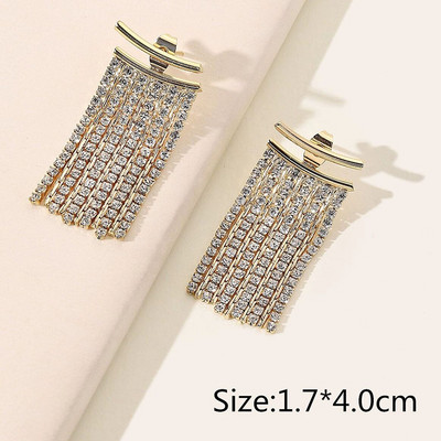 Cercei de modă, cercei lungi, de culoare aurie, cu ciucuri, pentru femei, nuntă feminină, bijuterii de zi cu bijuterii, accesorii