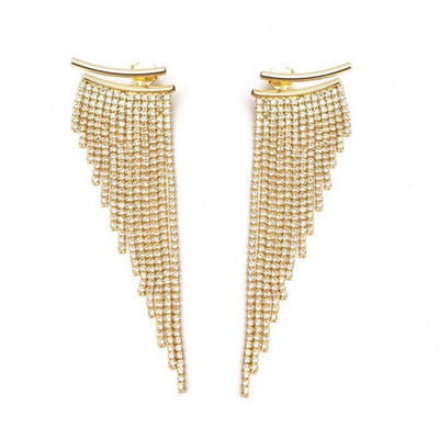 Cercei de modă, cercei lungi, de culoare aurie, cu ciucuri, pentru femei, nuntă feminină, bijuterii de zi cu bijuterii, accesorii