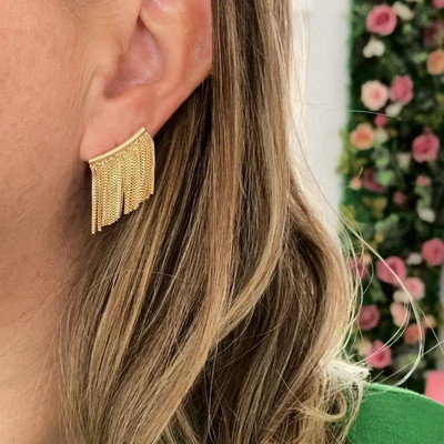 Cercei de modă, cercei lungi, de culoare aurie, cu ciucuri, pentru femei, nuntă feminină, bijuterii de zi cu bijuterii, accesorii